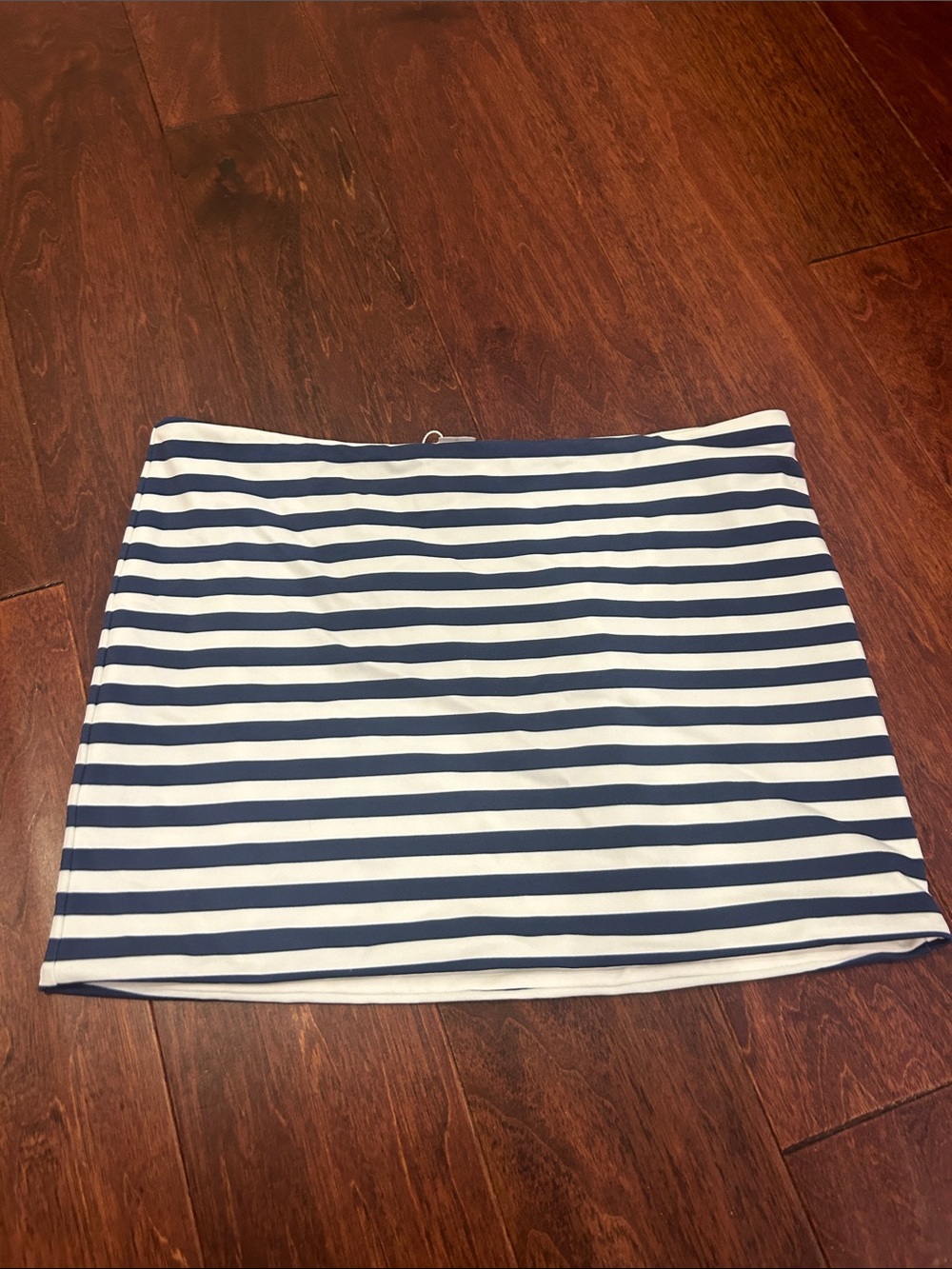 Striped Navy and White Mini Skirt - Classic Nautical Style